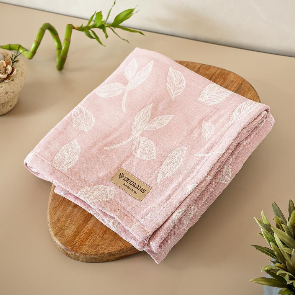 Set of 4 Jacquard Bamboo Bath Towels