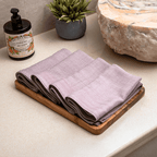 Set of 4 Hand Towels - Plum