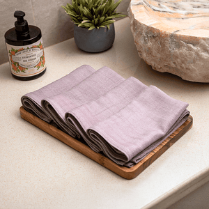 Set of 4 Hand Towels - Plum