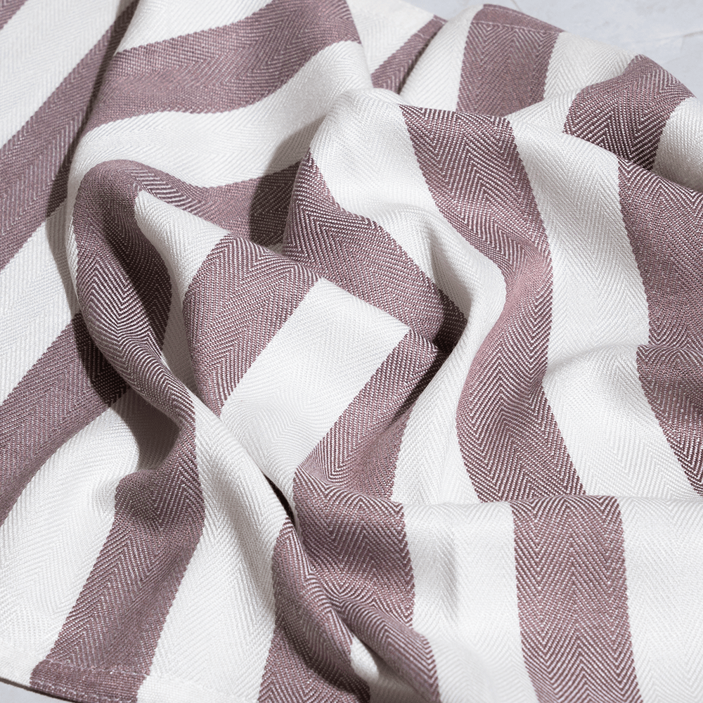 Set of 4 Hand Towels – Plum stripes