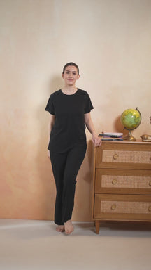 Basic Flared Pants - Black