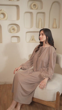 Nora Relaxed Fit Nightdress - Beige