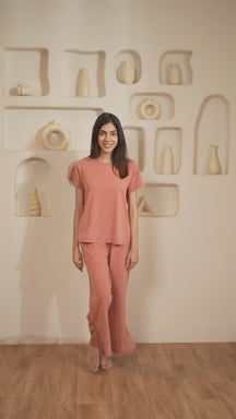 Ethel Outer Stitch Lounge Set - Rust
