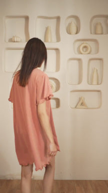 Ginny Relaxed Fit Knee-Length Nightdress - Rust
