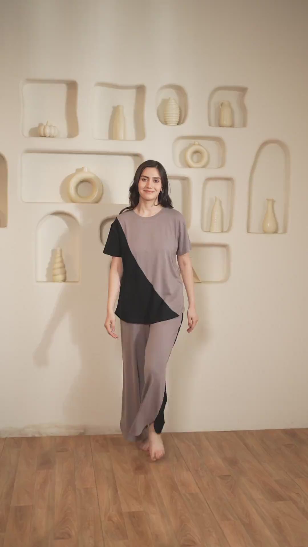 Kaia Dual Shade Lounge set – Black & Steel Gray