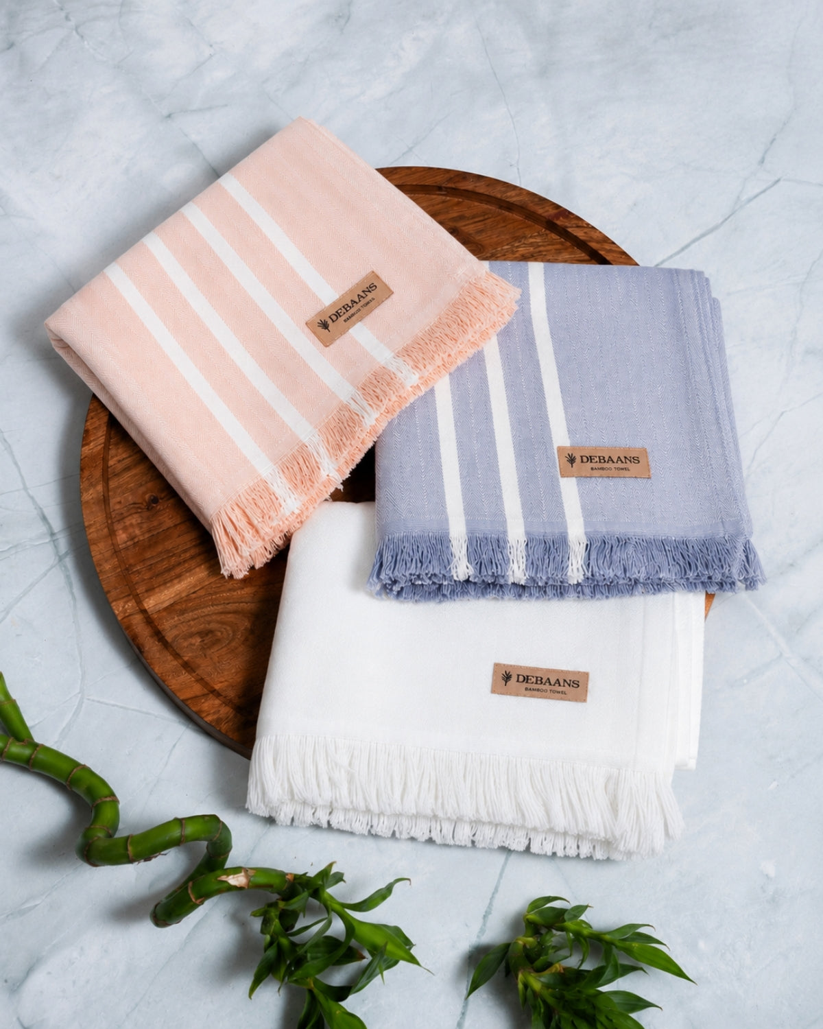 Set of 3 Bamboo Bath Towels