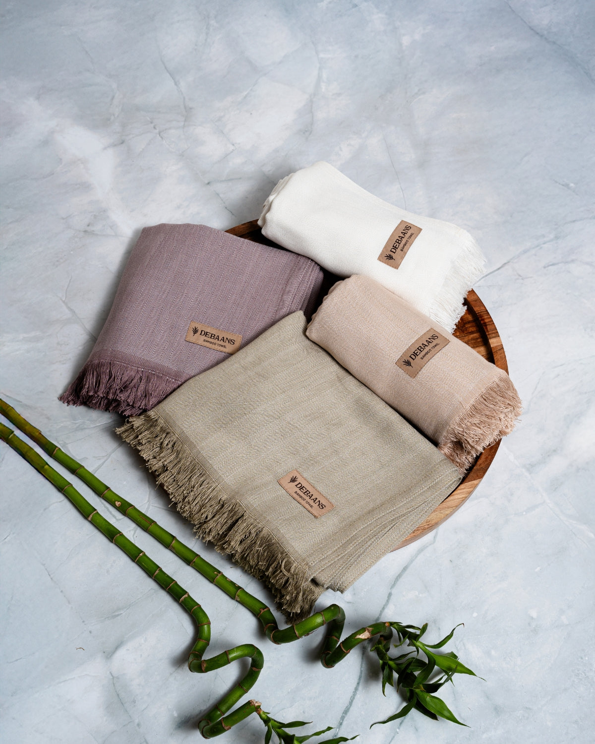 Set of 4 Bamboo Bath Towels